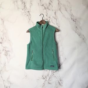 Patagonia synchilla fleece vest full zip green